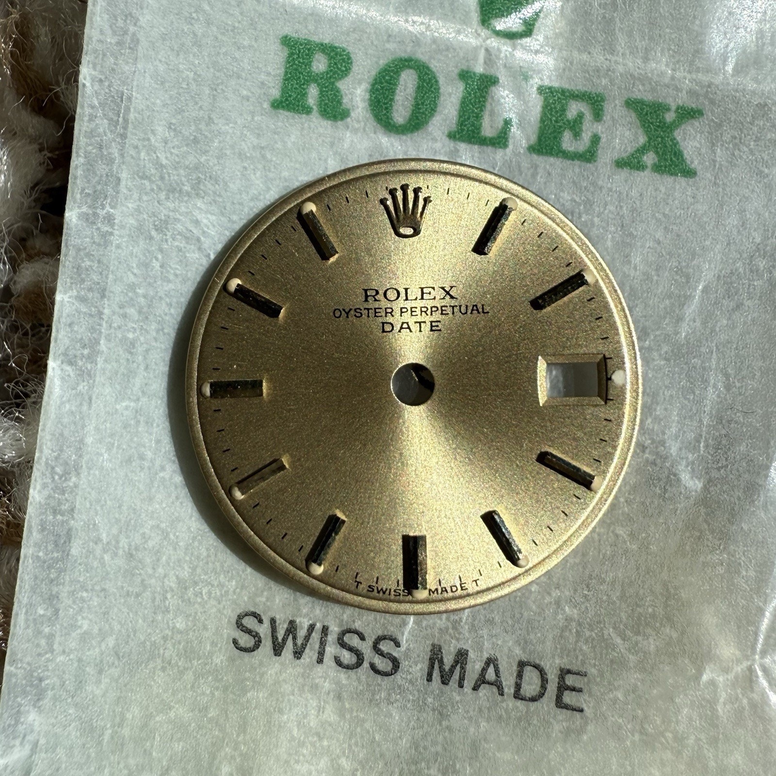 Vintage Rolex Oyster Perpetual Date Window 69173 Gold Dial Lady Watch Womens